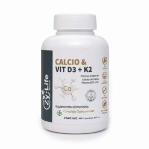 Calcio + Vit D & K 100 cápsulas